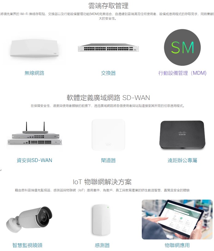 Cisco Meraki 雲端智慧管理平台